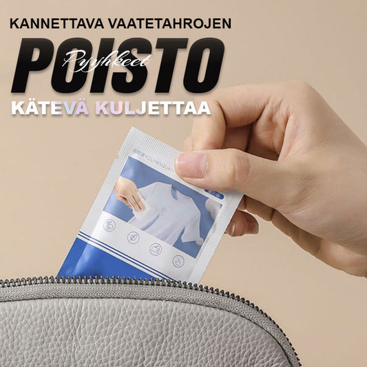 Bärbara fläckborttagningsservetter för kläder