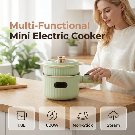 🔥Så länge lagret räcker – 40 % RABATT!🎉 Mini elektrisk icke-klibbig kokgryta för kök, studentrum & utomhus