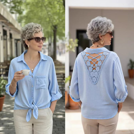 🌸Vårrea 50 % RABATT👕Damers broderade blomsterretrotröja