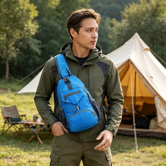 🎒 50% RABATT NU! 🏔️ Herr Utomhus Slingväska – Lätt Nylon & RFID-skydd – Perfekt för Vandring, Resor & Dagliga Ärenden 🚶‍♂️