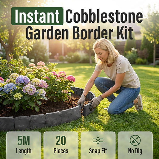 🌼🍀Bästsäljare på sommaren 50% rabatt🔥Enkel installation av kullerstenskant - 5M kantsats