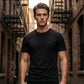 ✨ Köp 1 få 1 GRATIS🎁Klassisk T-shirt med rund hals för herr
