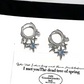 Celestial Star Dangle Hoop-örhängen – Stjärnkluster, Cubic Zircon & Galvaniserad Legering, Silver-Blå ⭐💎