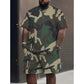 👕 50% RABATT NU!🔥 Herr Camouflage Set – T-shirt & Shorts – Andningsbar & Avslappnad Outfit 🌿