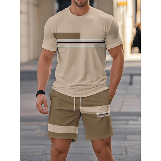 🔥50% RABATT NU!🔥 2-delat set med T-shirt och shorts för män