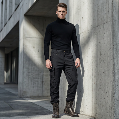 👖 50% RABATT NU!✨ Herr Klassiska Byxor – Hållbara Multi-Ficka & Rakt Ben – Utomhus & Jobb Essential 🛠️