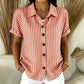 👚 50% OFF NOW! 🌊 Women's Casual Striped Button-Down T-Shirt – Soft cotton & lightweight – Relaxed fit, perfect for summer days or beach cover-ups – easy, breezy style 🌸