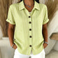 👚 50% OFF NOW! 🌊 Women's Casual Striped Button-Down T-Shirt – Soft cotton & lightweight – Relaxed fit, perfect for summer days or beach cover-ups – easy, breezy style 🌸