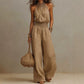 ✨🔥 Dam Elegant Ryggfri Halsringad Jumpsuit