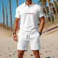 🏆SISTA DAGEN 50% RABATT🔥Herr Sommar Andningsbar Skjorta och Shorts Set