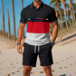 🏆SISTA DAGEN 50% RABATT🔥Herr Sommar Andningsbar Skjorta och Shorts Set