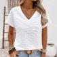 👚 60% RABATT NU! ✨ Dam V-ringad Kortärmad Blus – Elegant & Mångsidig – Perfekt för Jobb, Middag & Afterwork 🌸