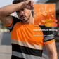 Herr Fluorescerande Färgblock Atletisk Skjorta Utomhus Säkerhetst-shirt