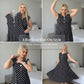 Dam Sommar Plus Size Polka Dot Ärmlös Midi Klänning