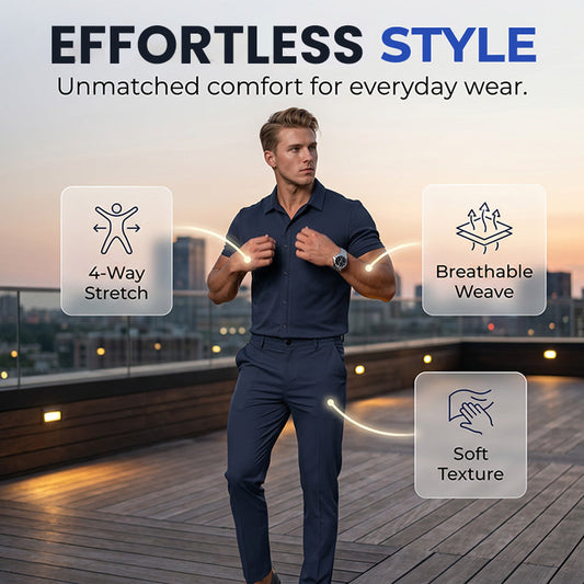 💼👞🕴️ TIDSBEGRÄNSAD 50% RABATT! Smart Casual Tvådelad Set – Lätt Kavaj & Byxor, Skrynkelfritt, Mångsidigt – Perfekt för Affärsresor, Smart Casual-kontor eller Middagsmöten 🍽️✨