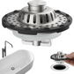 🔪 50% RABATT NU!! 🍳 Passoire pour Évier de Cuisine Inox – Inox – Anti-Rouille & Double Fonction (Bouchon + Filtre) for Fruits, Légumes & Pâtes