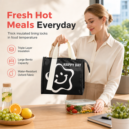 🍱 50 % RABATT NU! 🌡️ Isolerad förtjockad lunchväska – håller maten varm eller kall, vattenavvisande & rymlig ✨